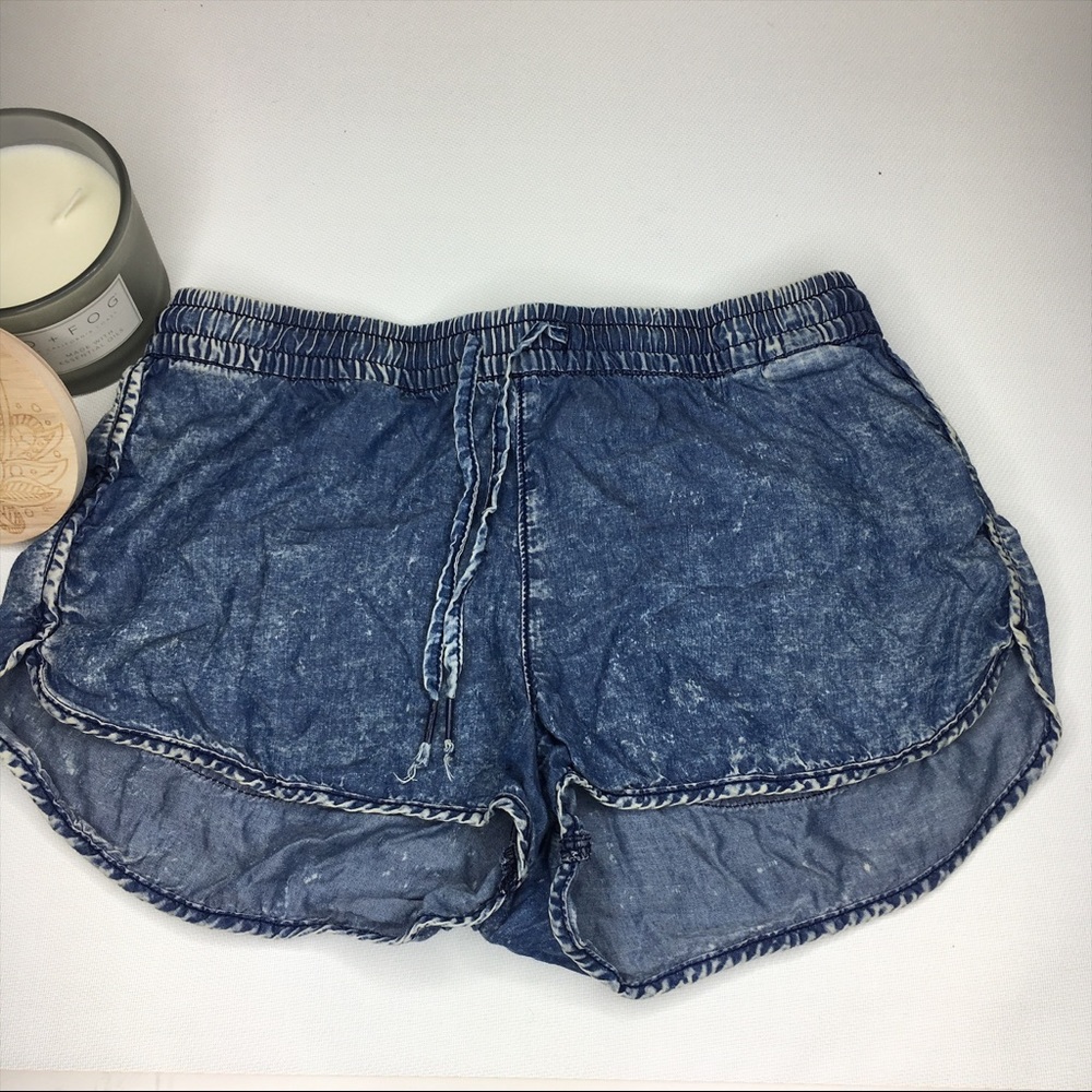 Denim Jogger Shorts